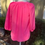 Crown & Ivy  Hot Pink Women's Peasant Top Photo 2