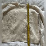 Anthropologie wool cream puffy sleeve size medium sweater Photo 1