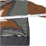 Oversized Star Patch High Low Quilted Patchwork sweater Multiple Photo 7