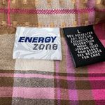 Energy zone  Womens Plaid Short Sleeve Button-Up Shirt Size L Pink/Brown Photo 2