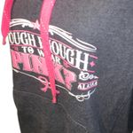 Sport-tek Rodeo Alaska Breast Cancer Find A Cure Hoodie Sweatshirt Lace Up Photo 4