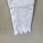 Indigo Rein #116 white stretch eyelet with zigzag raw hem jeans Photo 2