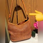 Patricia Nash Castelli Hobo Woven Brown Leather Handbag Purse Photo 1