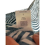 New York & Co. Teal Striped Button Down Shirt L Photo 6