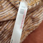 Free People  Movement Stripes Keyhole Back Cropped Top Tan Side Tie Size Small Photo 9