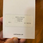 NWT Free People x Sandrine Rose ginger (orange) vneck shirt size small Orange Photo 2