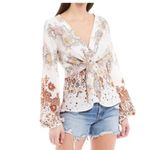 Free People  Run Free Tunic in Ivory Size S Photo 3
