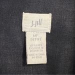 J Jill Womens Linen Button Up Jacket Sz MP Minimalist Capsule Wardrobe Lagenlook Black Photo 6