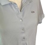Lacoste Women’s Polo Shirt Size 46 Large Light Blue Stretch Cotton Short Sleeve Photo 3