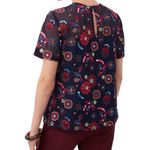 Trina Turk Floral Embroidered Short Sleeve Rochelle Top Photo 1