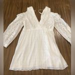 IRO  Meila eyelet white cotton mini cold shoulder Longsleeve Mini dress 38 nwt Photo 1