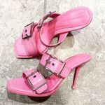 Alexander McQueen Double Buckle Punk Mule in Pink, Size 39 New w/DustBag $1050 Photo 2