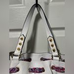 Juicy Couture  Daydreamer Tote Bag Purse White Velour Double Bow Logo Charms Photo 7