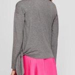A New Day NWT Side Tie Hem Long Sleeve Top Dark Heather Grey Photo 1