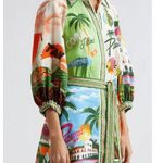 NWOT ALEMAIS Paradiso Linen Mini Shirtdress Size 6 Missing belt Photo 3