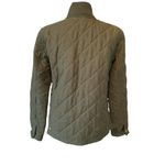 Lauren Ralph Lauren vintage army green quilted snap front long sleeve coat S Photo 3