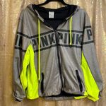 PINK - Victoria's Secret  neon green/black/brown windbreaker sweater jacket, XS/S Photo 0