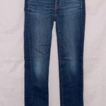 American Eagle Super Stretch Women's Dark Wash Mid Rise Skinny Jean 0 Short Photo 1