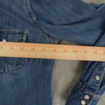 J. Crew Denim Pearl Snap Shirt Women's Small Blue Long Sleeve Western Cowgirl Photo 5