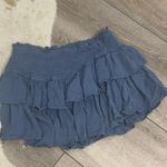 Mustard Seed Blue Ruffle Tiered Mini Skort Photo 0