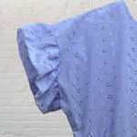 Boohoo  Lilac Embroidered Ruffle Tiered Babydoll Mini Dress Sz 12 Photo 5