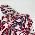 J.Crew  tropical leaf Floral One Shoulder Dress Ruffle Sleeveless J0954 hawaii XS Photo 10