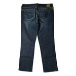 American Eagle  Blue Dark Wash Denim Artist Crop Capri Jeans Womens Sz 4 Stretch Photo 4