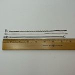3 Vintage chain bracelets herringbone, box chain and braided 2 are 925 sterling Silver Photo 13
