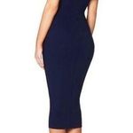 Nookie NWT Athena Off the Shoulder Halter Neck Bodycon Midi Dress XS Blue Photo 1