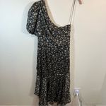 ASTR  the label Santorini Midi Dress in Black & Taupe Multi One Shoulder L NWT Photo 10
