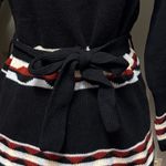 Vintage 70s Southwestern Aztec Knit Sweater Deadstock NWT Medium Black Photo 7