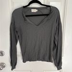 Nation Ltd  Willa Top in Gray Pima Cotton Size XS Photo 1