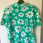 Big Bud Press Lazy Daisy Green Unisex Polo Shirt Retro Buttoned Tee S EUC Photo 4