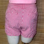 J.Crew pink white gingham short shorts woman’s size 0 EUC Photo 1