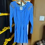 Revolve  The Jetset Diaries Blue Embroidered Long Sleeve Dress Size Small Photo 1
