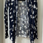 Billabong  Dark Blue & White Pattern Cardigan Sweater, Size Large Photo 0