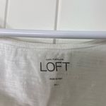 Loft women’s silver clear beaded neckline elastic hem blouse tank top medium Photo 2