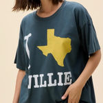Daydreamer NWT  I heart Willie (Nelson) Texas oversized Medium gray T-Shirt Photo 0