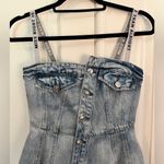 Miss Sixty XXS Vintage Denim Asymmetric Button-Up Dress Photo 5