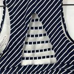 Athleta Offshore Tankini Navy Stripe Sleeveless Fitted Cage Back Swim Tank XS Photo 8