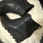 Sorel  Womens Lea Boot Waterproof Black Chelsea Bootie Wedge Heel Pull On Photo 2