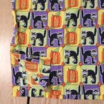 Halloween Print Scrub Top 1 Pocket Black Cats Pumpkins Size 2X Orange Photo 4