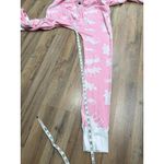 Lazy One Pink Moose Print Adult Onesie Pajamas Cotton Button Front Size L Size L Photo 7