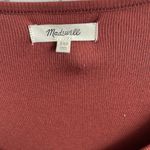 Madewell  Women’s Stained Mahogany Fine Ribbed Sweatheart Tee Long Sleeve - XXS Photo 2