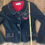 Vintage 90s Marc Oliver by Miri Couture Bespoke Boutique jacket cotton size 8 Red Photo 6