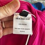 Arach & Cloz Bright Pink Magenta V Neck Halter Cross Back Mermaid Hem Dress New Photo 13