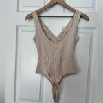 Elodie  Nordstrom tan beige nude button sleeveless bodysuit Photo 1