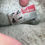 Rieker Red Leather Multicolored Wool Detail Lined Ankle Boots Size 43 11 Photo 3