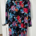 New! Kikisol Painted Floral 100% Cotton Tunic Beach Cover Photo 0