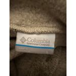 Columbia Women's Fleece 1/4 button hooded Sweater pullover tan Sz L Photo 6